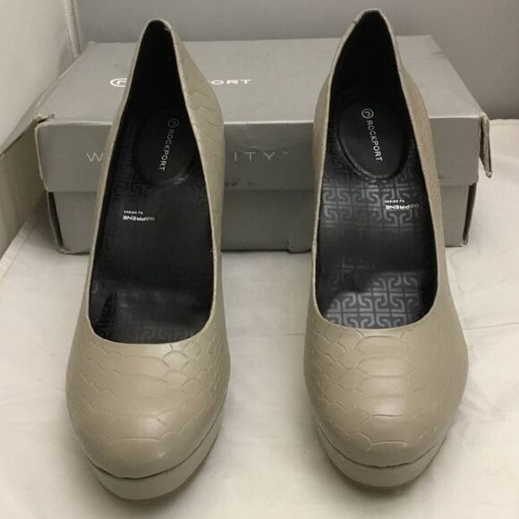 Rockport Janae Platform Pump in Cobblestone B3 - Picture 4 of 8